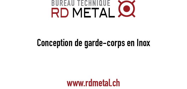 Conception de garde-corps en Inox Conception 3D de garde-corps en acier inoxydable brossé