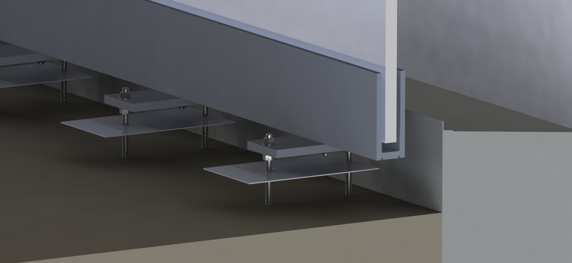 Etude technique de barrière en verre pour plusieurs terrasses
