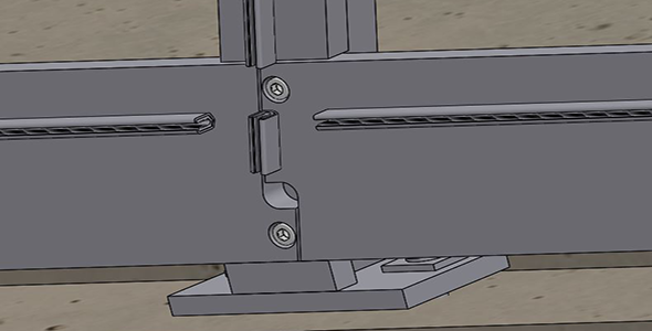 Façade complexe en poteau-traverse acier design