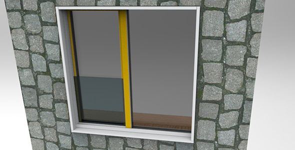 Fenêtres vitrées esthétiques avec norme pare-balle et stores à lamelles.