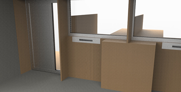 Guichet d'accueil pare-balle norme FB4 à Genève (Suisse)