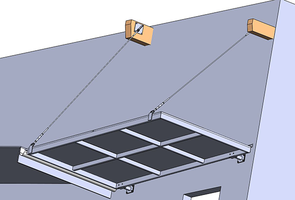 Implantation 3D BIM Revit pour des fixations d'une toiture à Lausanne