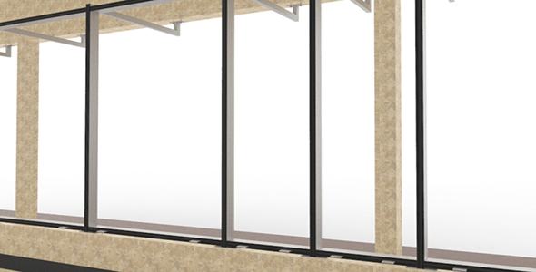 Façade en poteaux-traverses Forster FB4 à Genève, Suisse