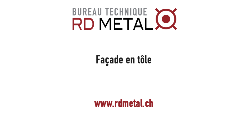 Revêtement de façade en tôle aluminium pour un immeuble à Genève.